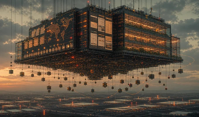 Architecture futuriste flottante pour l’enrichissement des produits marketplace