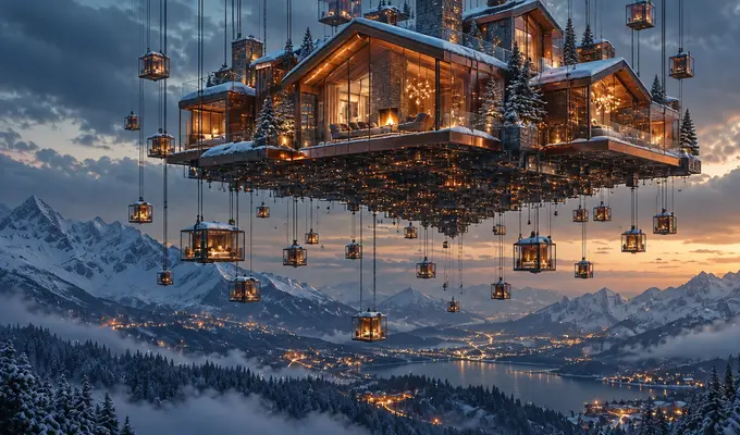 Chalets alpins reliés aux saisons, à la conciergerie, aux témoignages et au contact