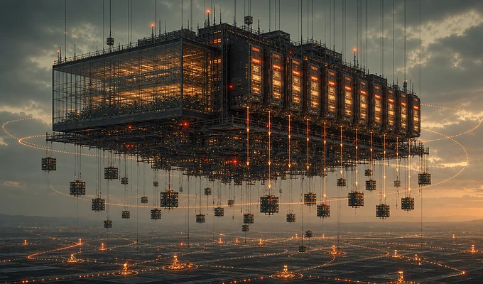 Architecture futuriste flottante pour le projet e-commerce du Domaine de Corps de Loup